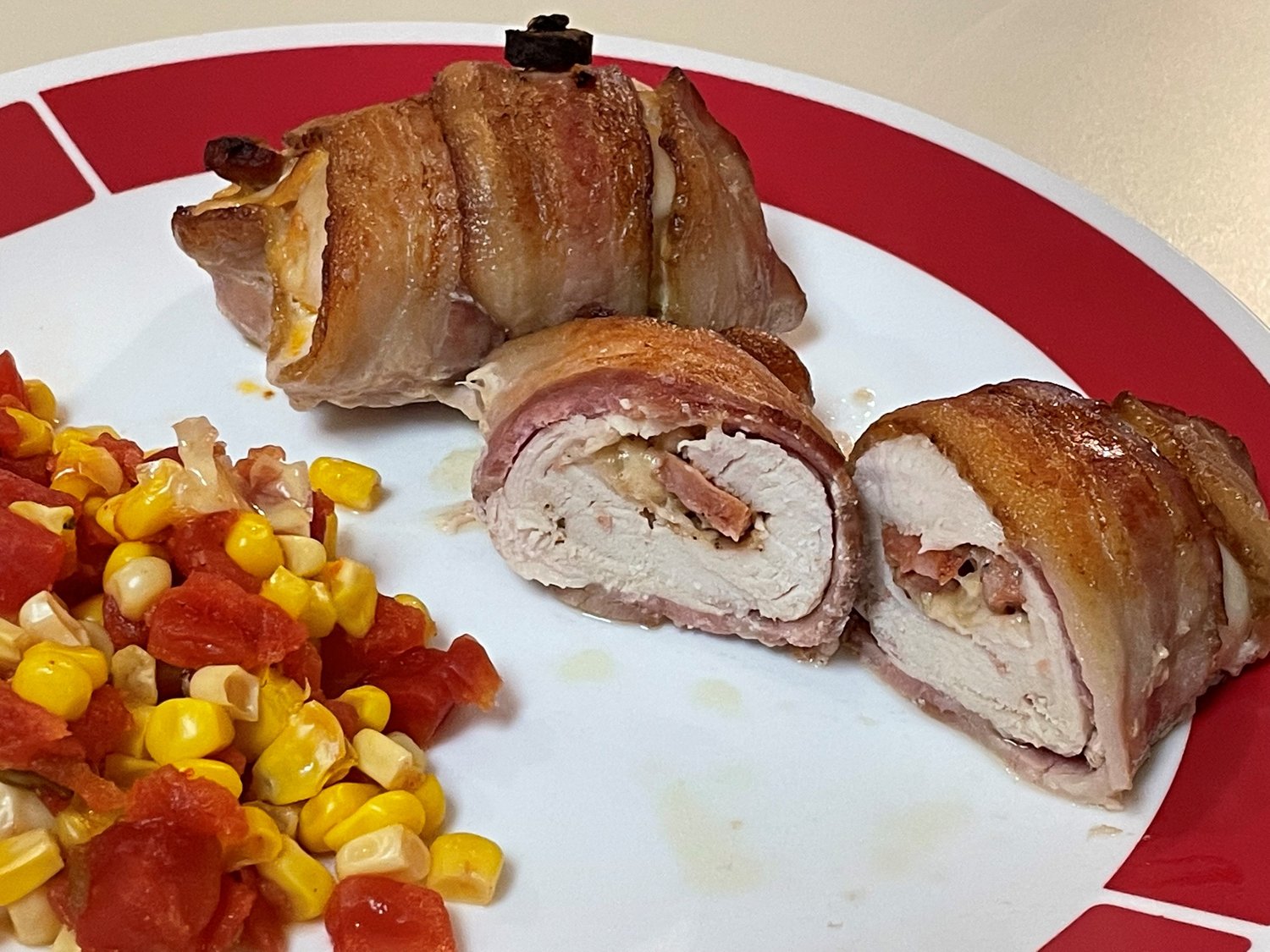 Bacon Wrapped Stuffed Chicken