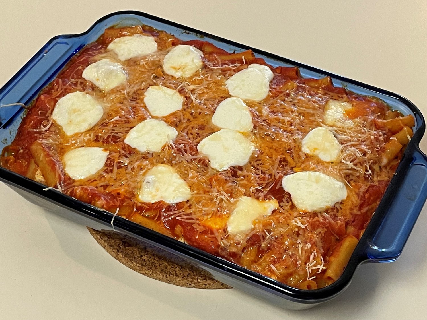 Baked Ziti (with lots of cheese)