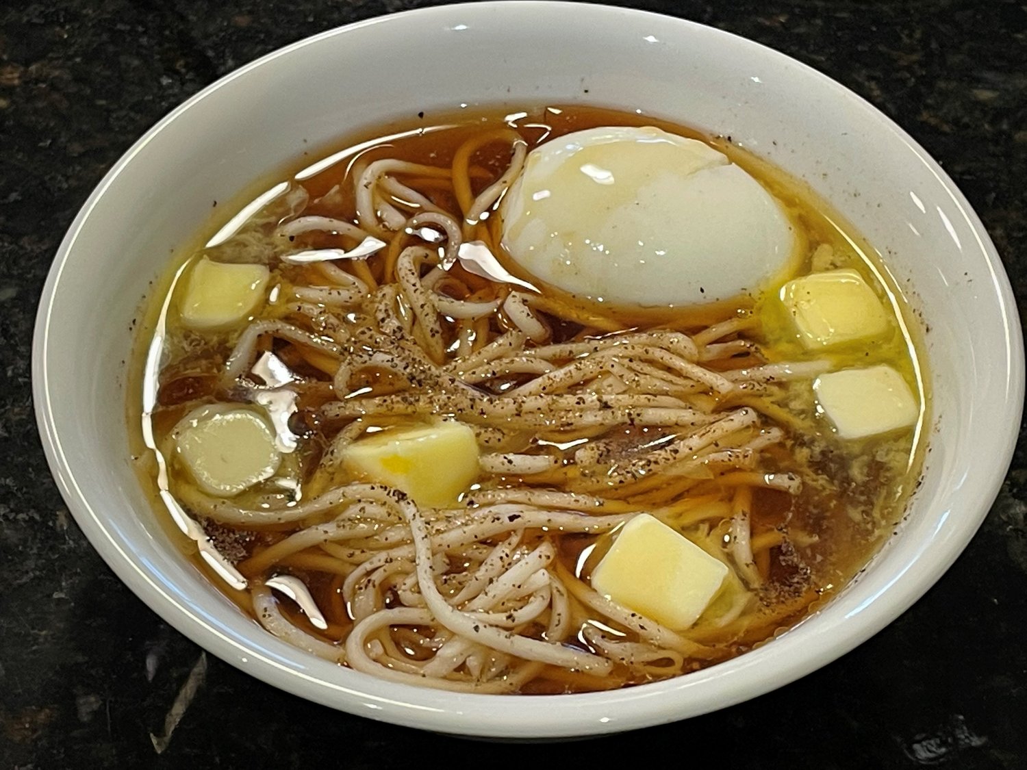 Udon Noodles with Peppery Broth